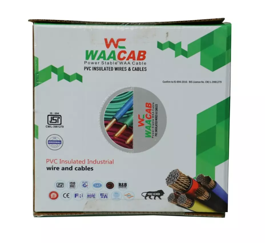 Waacab 6 Sq.mm 1 Core House AC Cable Black (90 m) Waacab 6 Sq.mm 1 Core House AC Cable Black (90 m)